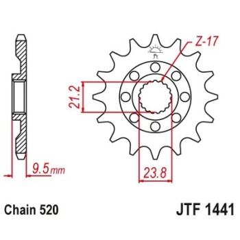 pinon moto jt sprockets acero 14 dientes jtf1441 14 2