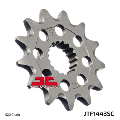 pinon de moto jt sprockets acero 13 dientes p 520 jtf1443 13