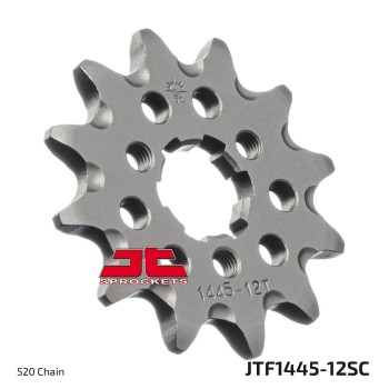 pinon de moto jt sprockets autolimpiable 12 dientes p 520 jtf1445 12sc
