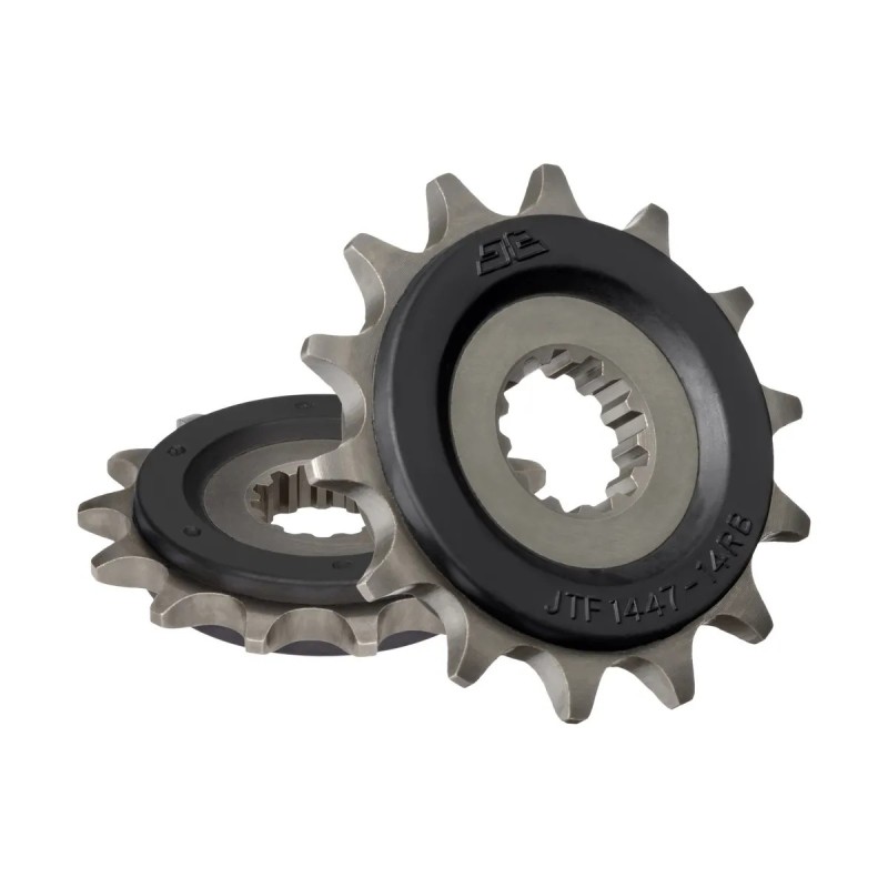 pinon moto jt sprockets acero con goma 14 dientes p 520 jtf1447 14rb
