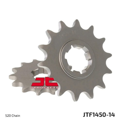pinon de moto jt sprockets acero 14 dientes p 520 jtf1450 14