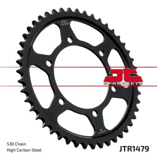corona de moto jt sprockets aluminio 47 dientes p 520 jtf1479 47zbk