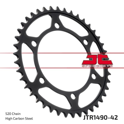 corona moto jt sprockets de acero de 42 dientes jtr1490 42