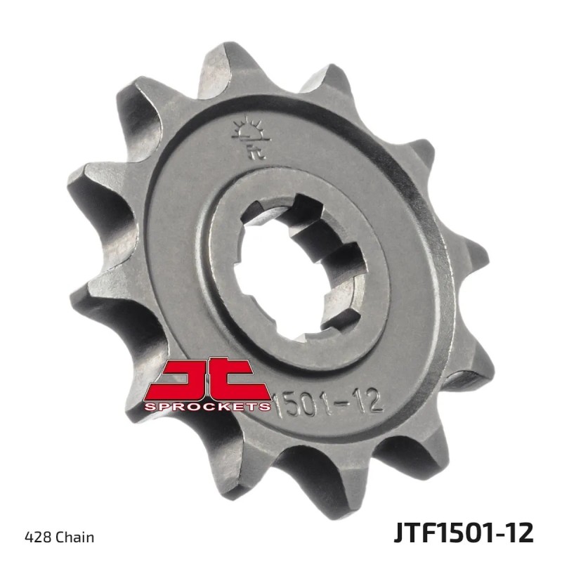 pinon de moto jt sprockets acero 12 dientes p 428 jtf1501 12