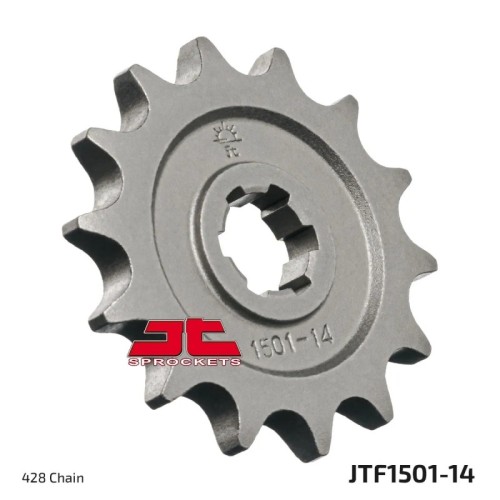 pinon de moto jt sprockets acero 14 dientes p 428 jtf1501 14