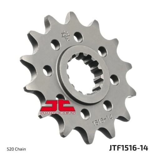 pinon de moto jt sprockets acero 14 dientes p 520 jtf1516 14