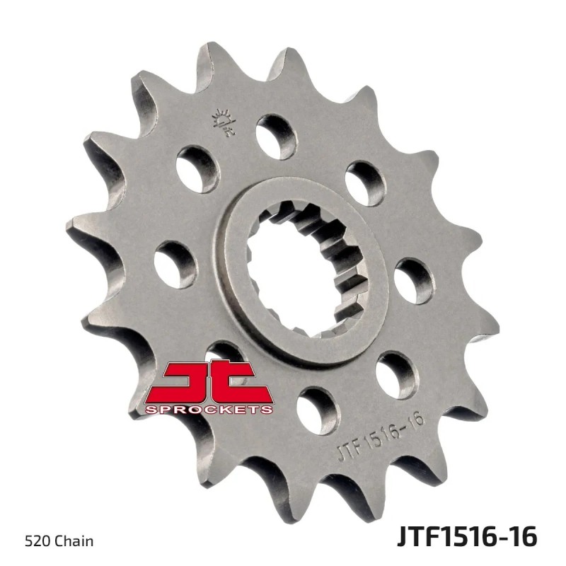 pinon de moto jt sprockets acero 16 dientes p 520 jtf1516 16