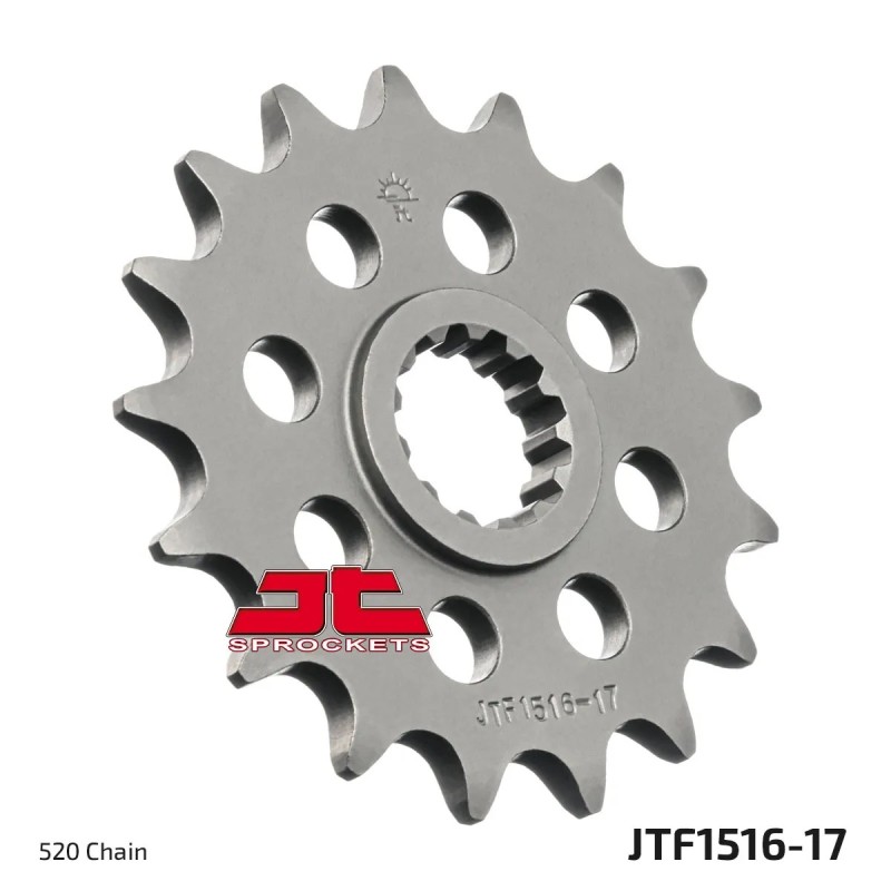pinon de moto jt sprockets acero 17 dientes p 520 jtf1516 17