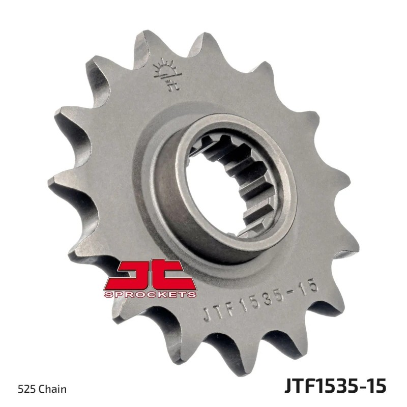 pinon de moto jt sprockets acero 15 dientes p 525 jtf1535 15sc