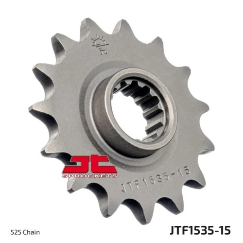 pinon de moto jt sprockets acero 15 dientes p 525 jtf1535 15sc