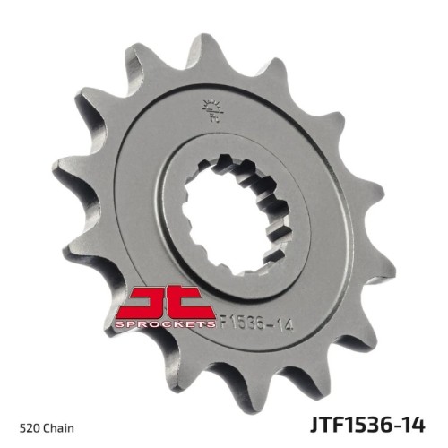 pinon de moto jt sprockets acero 14 dientes p 520 jtf1536 14