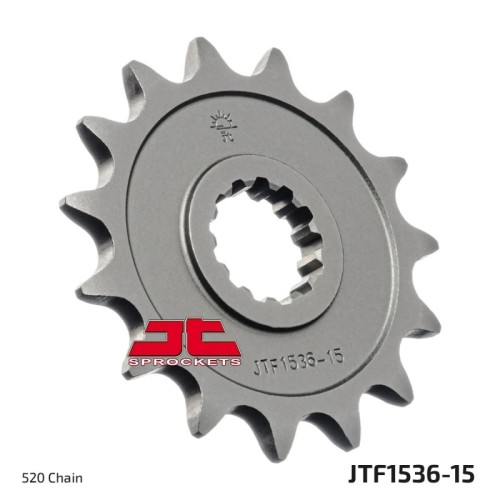 pinon de moto jt sprockets acero 15 dientes p 520 jtf1536 15