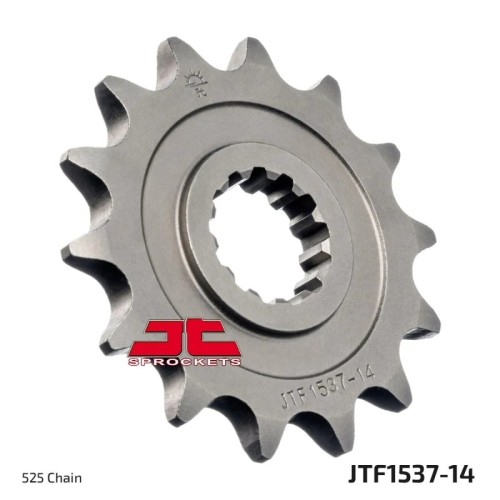 pinon de moto jt sprockets acero 14 dientes p 525 jtf1537 14
