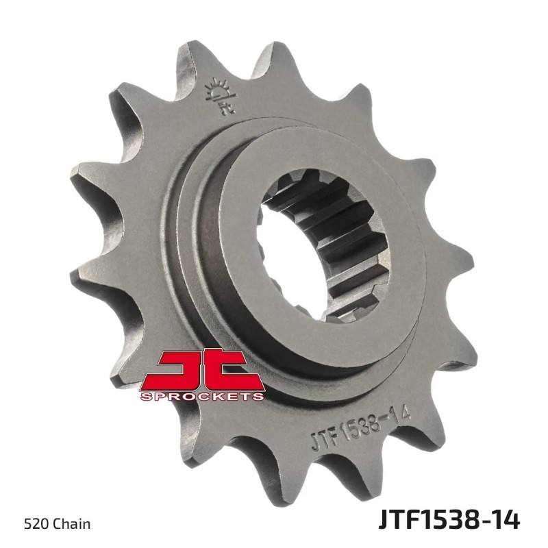 pinon de moto jt sprockets acero 14 dientes p 520 jtf1538 14