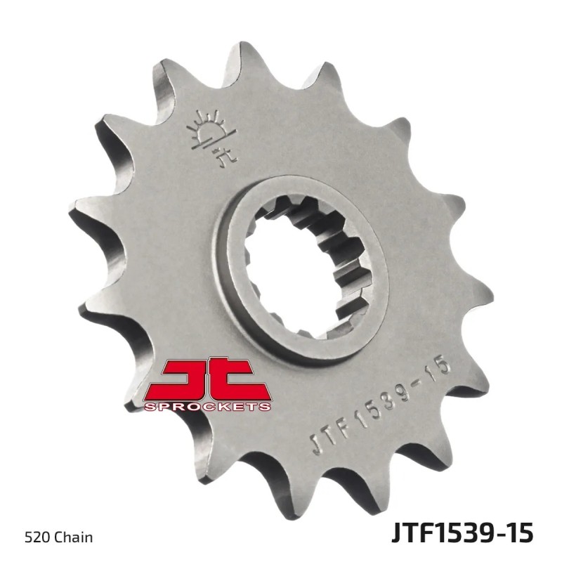 pinon de moto jt sprockets acero 15 dientes p 520 jtf1539 15
