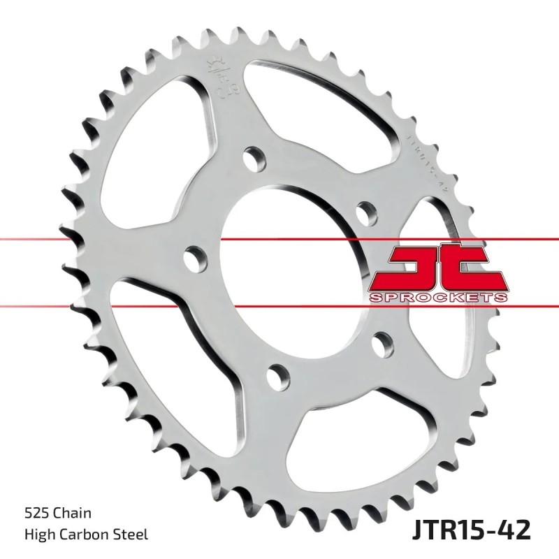 corona moto jt sprockets de acero de 42 dientes jtr15 42