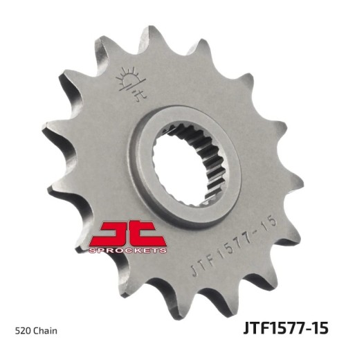 pinon de moto jt sprockets acero 15 dientes p 520 jtf1577 15