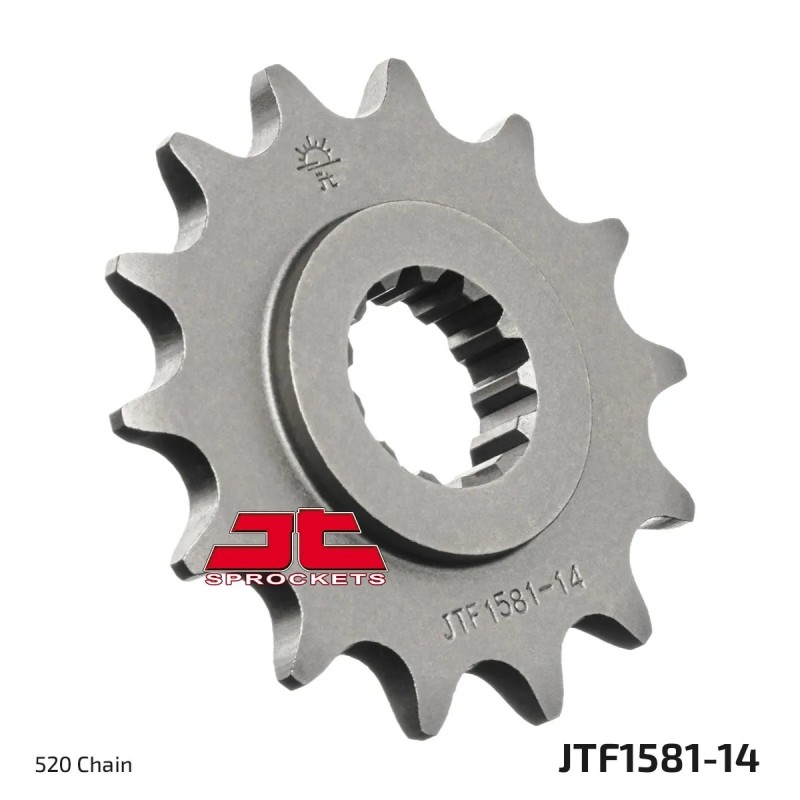 pinon de moto jt sprockets acero 14 dientes p 520 jtf1581 14