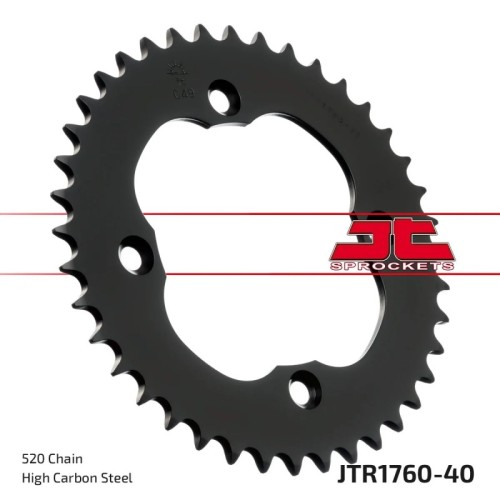 corona moto jt sprockets de acero de 40 dientes jtr1760 40