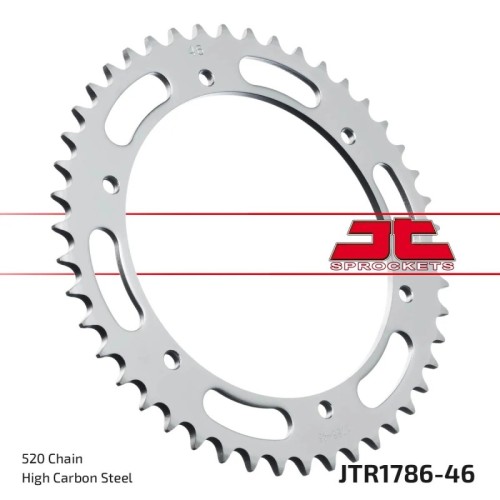 corona moto jt sprockets de acero de 46 dientes jtr1786 46