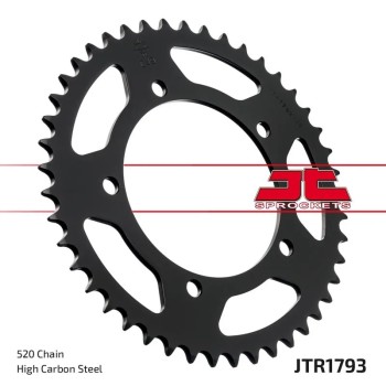 corona moto jt sprockets de acero de 49 dientes jtr1793 49al paso 520