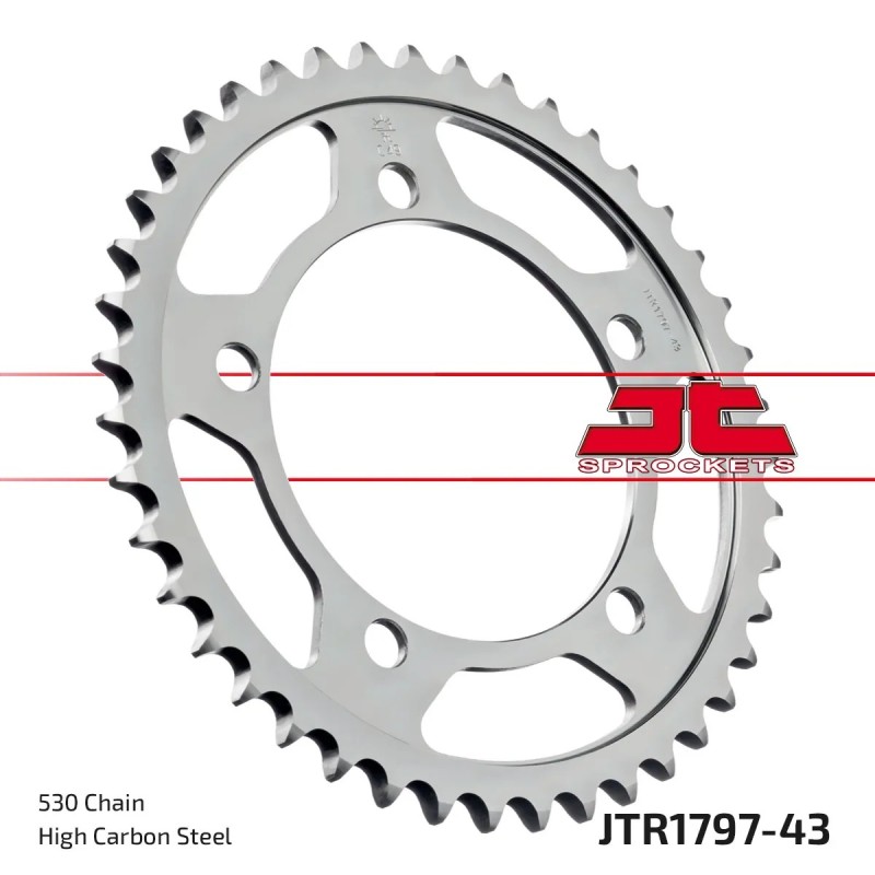 corona moto jt sprockets de acero de 43 dientes jtr1797 43