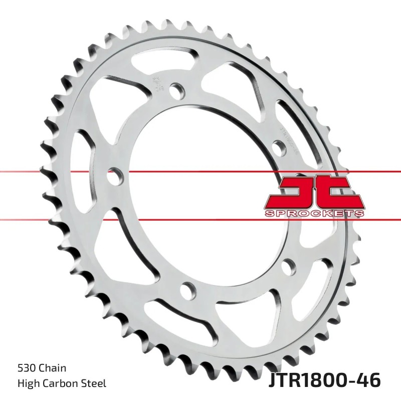 corona moto jt sprockets de acero de 46 dientes jtr1800 46