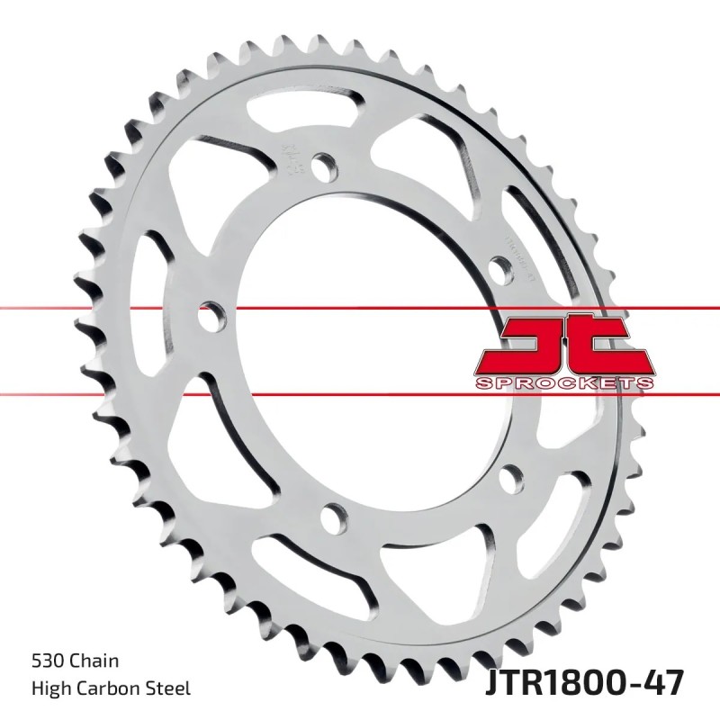 corona moto jt sprockets de acero de 47 dientes jtr1800 47