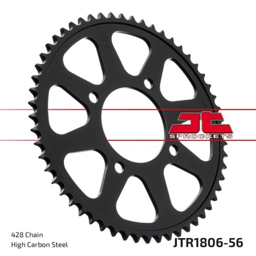 corona moto jt sprockets de acero de 56 dientes jtr1806 56