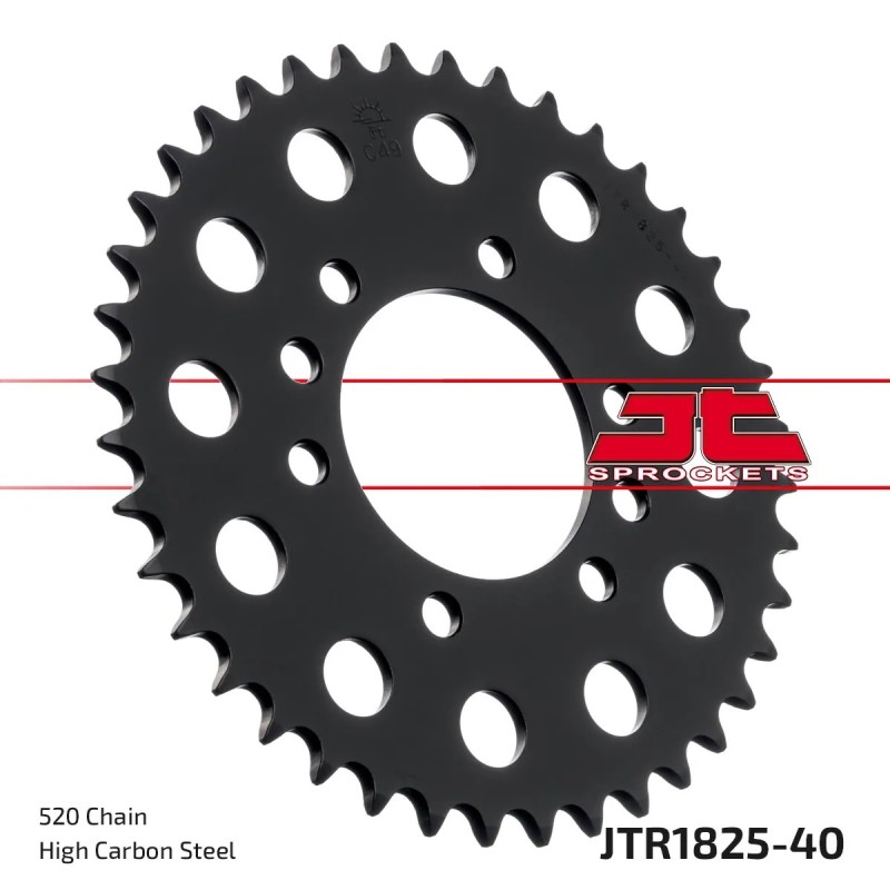 corona moto jt sprockets de acero de 40 dientes jtr1825 40
