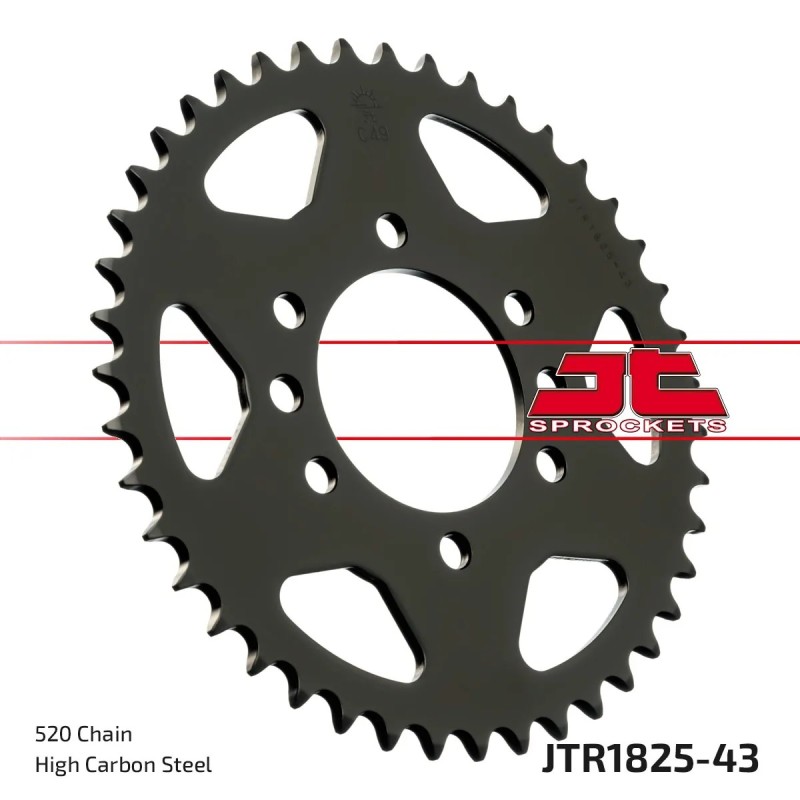 corona moto jt sprockets de acero de 43 dientes jtr1825 43
