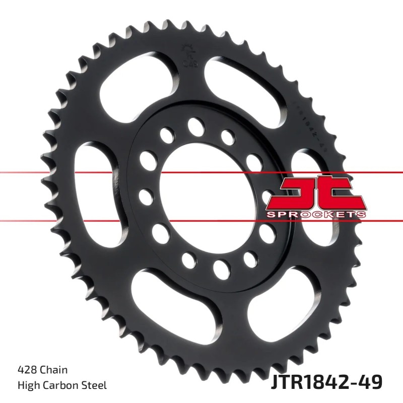 corona moto jt sprockets de acero de 49 dientes jtr1842 49