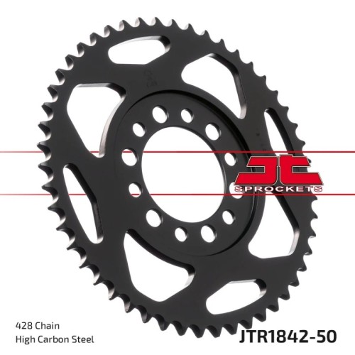 corona moto jt sprockets de acero de 50 dientes jtr1842 50