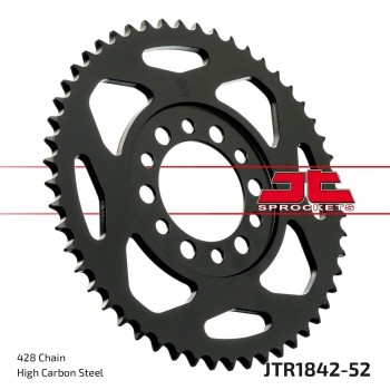 corona moto jt sprockets de acero de 52 dientes jtr1842 52