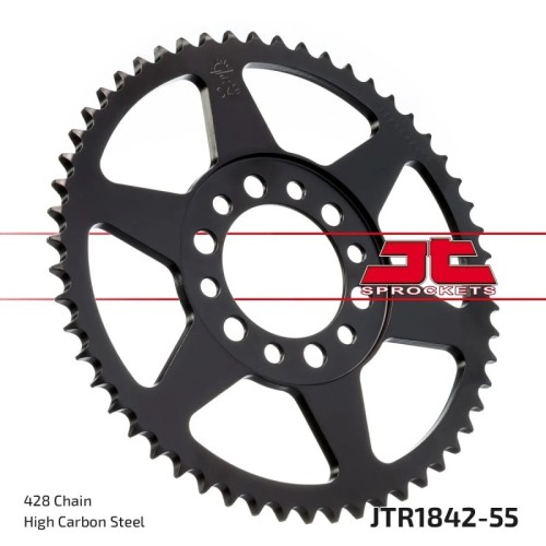corona moto jt sprockets de acero de 55 dientes jtr1842 55