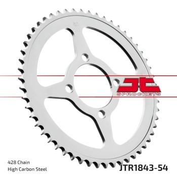 corona moto jt sprockets de acero de 54 dientes jtr1843 54