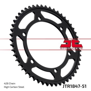 corona moto jt sprockets de acero de 51 dientes jtr1847 51