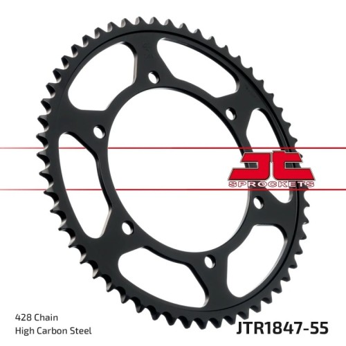 corona moto jt sprockets de acero de 55 dientes jtr1847 55