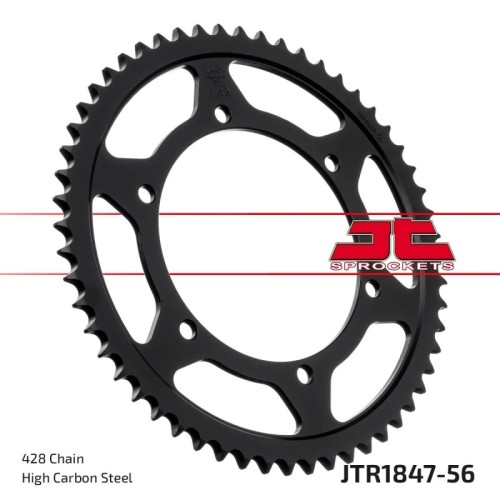 corona moto jt sprockets de acero de 56 dientes jtr1847 56