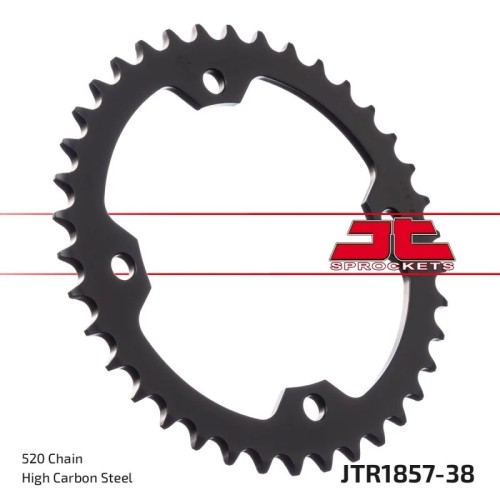 corona moto jt sprockets de acero de 38 dientes jtr1857 38