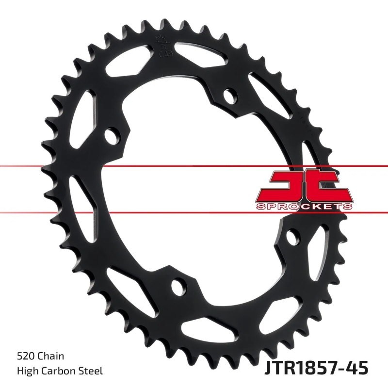 corona moto jt sprockets de acero de 45 dientes jtr1857 45