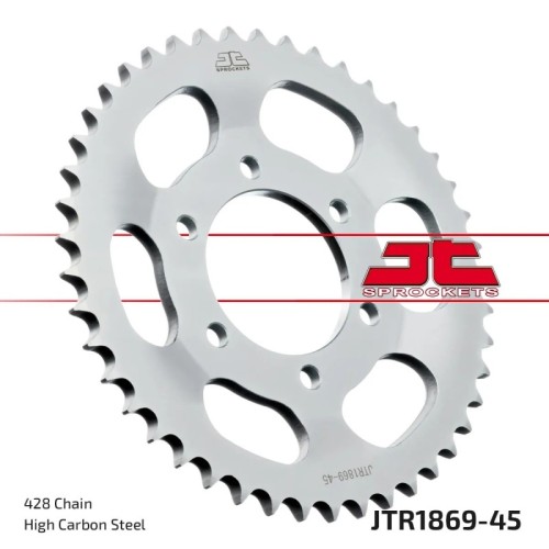 corona moto jt sprockets de acero de 45 dientes jtr1869 45