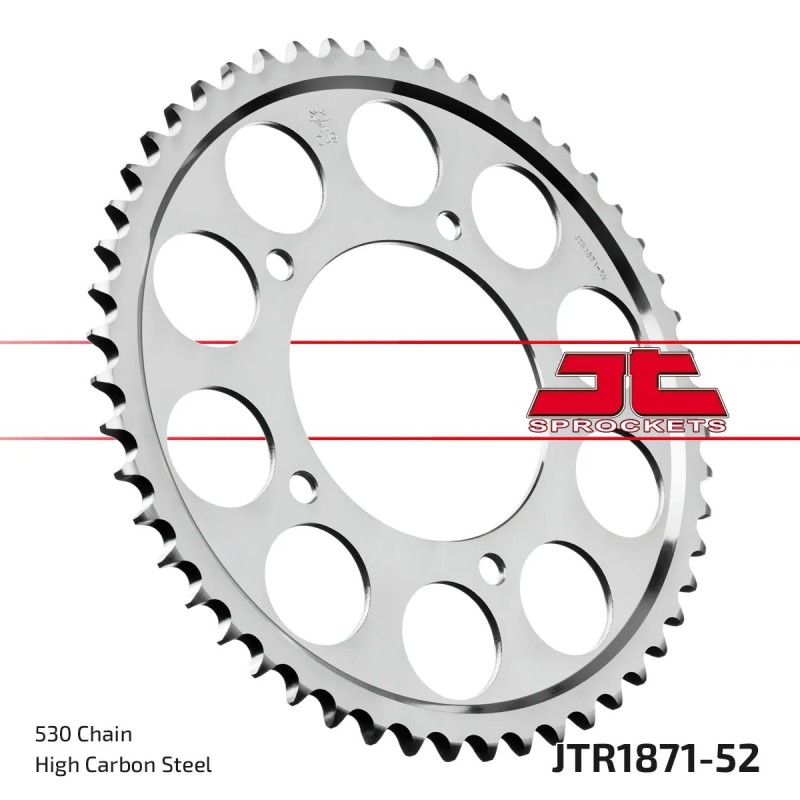 corona moto jt sprockets de acero de 52 dientes jtr1871 52