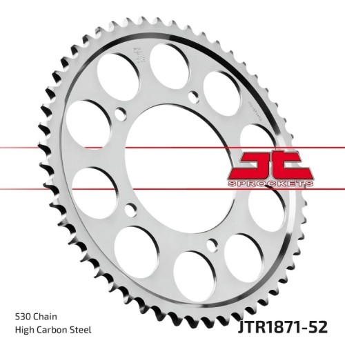 corona moto jt sprockets de acero de 52 dientes jtr1871 52