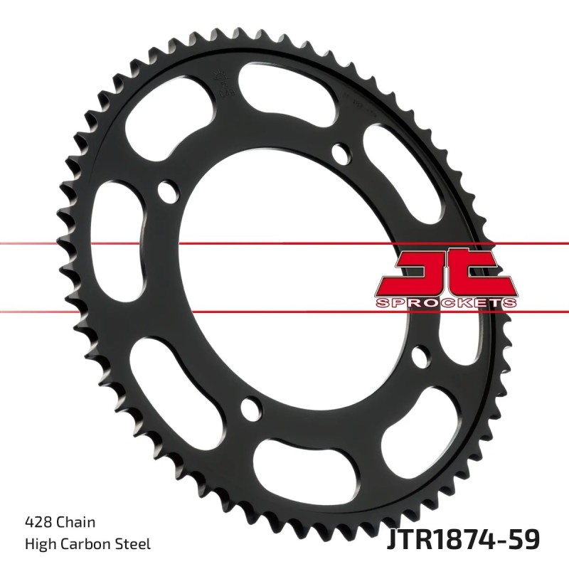 corona moto jt sprockets de acero de 59 dientes 187459jts