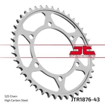 corona moto jt sprockets de acero de 43 dientes jtr1876 43
