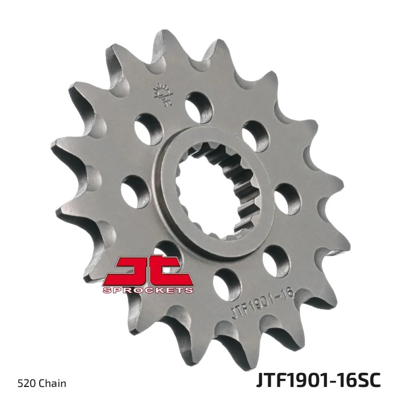 pinon de acero jt sprockets autolimpieza 16 dientes p 520 jtf1901 16sc