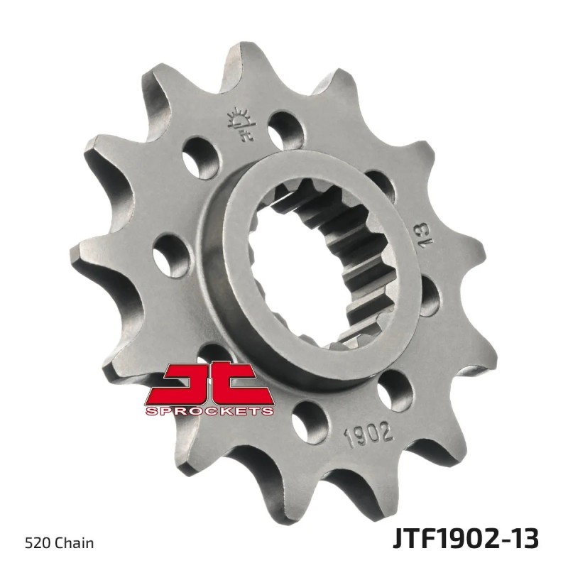 pinon de moto jt sprockets acero 13 dientes p 520 jtf1902 13