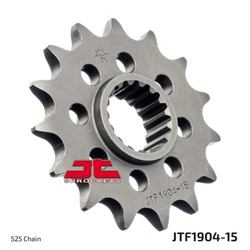 pinon de moto jt sprockets acero 15 dientes p 525 jtf1904 15