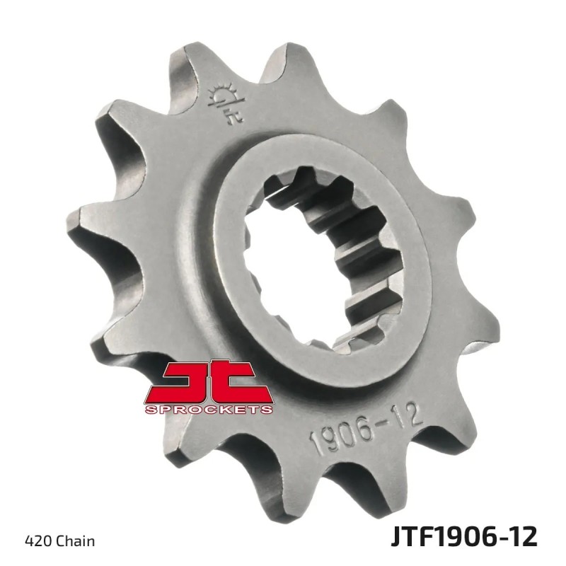 pinon de moto jt sprockets acero 12 dientes p 420 jtf1906 12